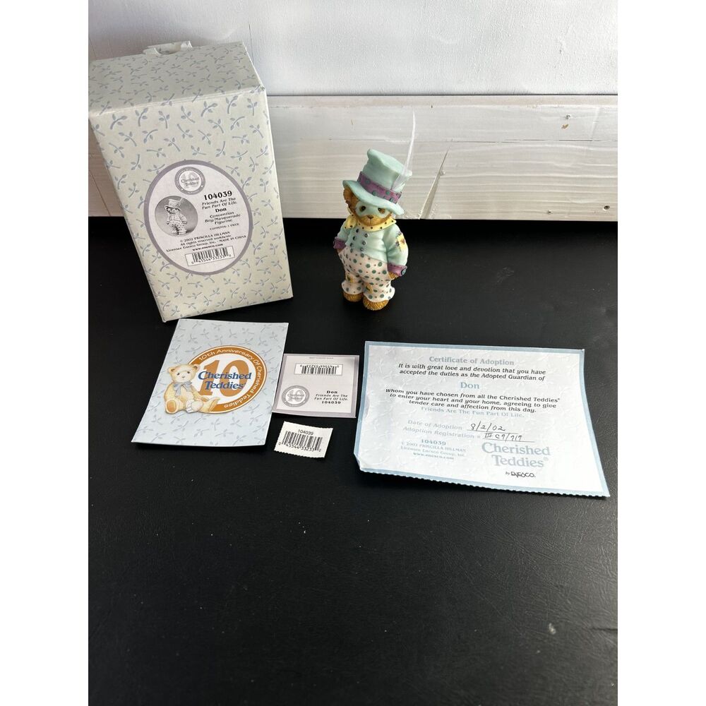 Cherished Teddies 104039 Don "Friends Are the Fun Part Of Life" Figurine